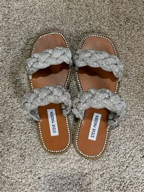 steve madden partay metallic ankle strap dress sandals Partay Metallic Leather Sandal